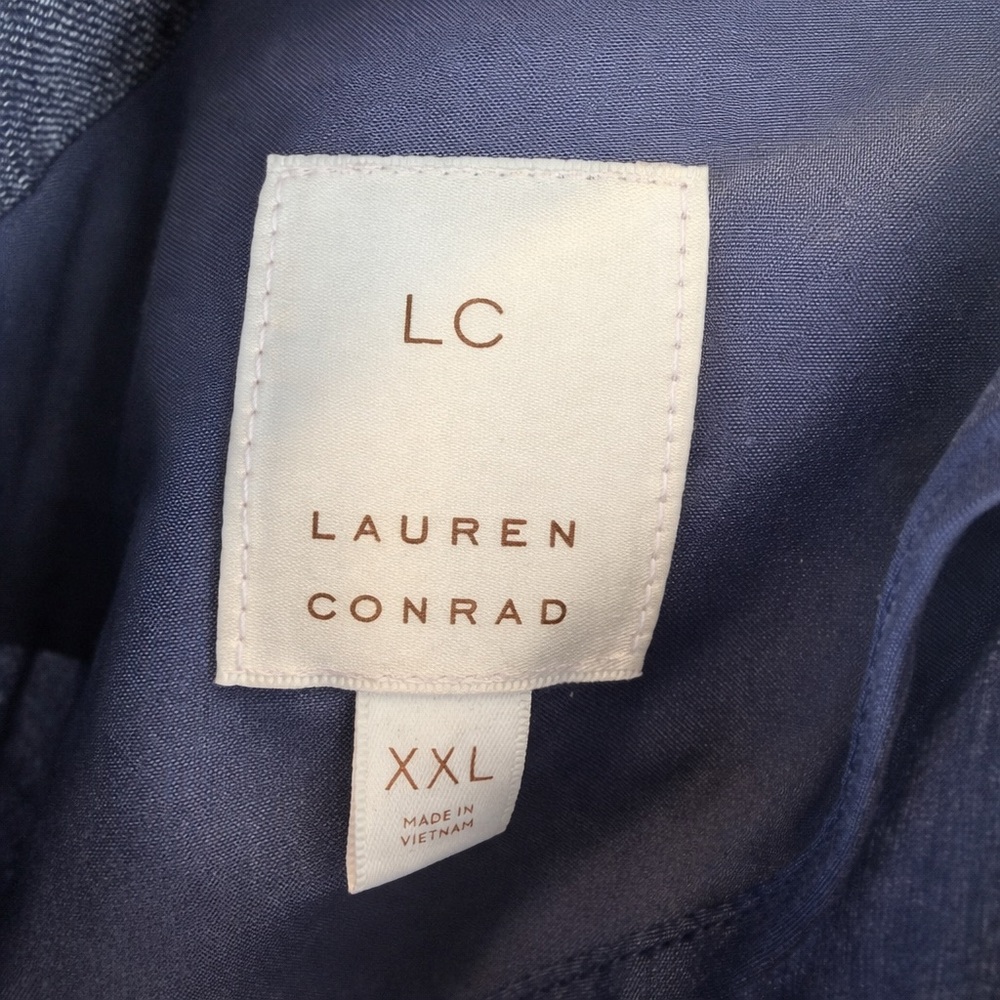 NWT LC Lauren Conrad Blue Blazer Single Button Lightweight Jacket - XXL - Picture 3 of 7